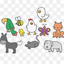 卡通动物组合-空若网 卡通动物组合-空若网