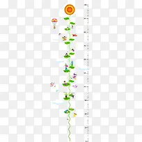 小朋友和花测高度海报素材-空若网 小朋友和花测高度海报素材-空若网