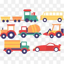 矢量卡通汽车卡车货车-空若网 矢量卡通汽车卡车货车-空若网