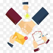 矢量扁平化合作-空若网 矢量扁平化合作-空若网