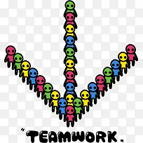 彩色小人团队合作-空若网 彩色小人团队合作-空若网