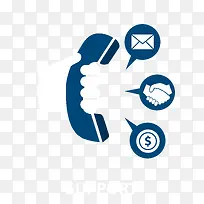 矢量电话插画-空若网 矢量电话插画-空若网