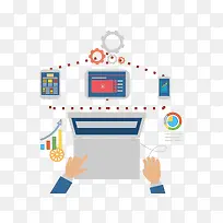 矢量创意应用电脑-空若网 矢量创意应用电脑-空若网