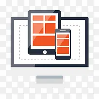 矢量扁平化科技电脑和手机-空若网 矢量扁平化科技电脑和手机-空若网