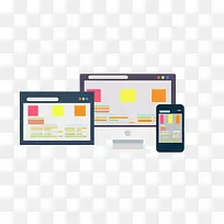 矢量扁平化科技电脑手机-空若网 矢量扁平化科技电脑手机-空若网