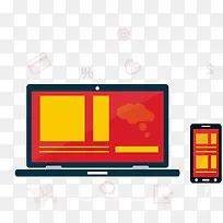 矢量笔记本电脑手机购物-空若网 矢量笔记本电脑手机购物-空若网