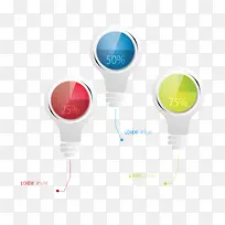 矢量创意灯泡分析图-空若网 矢量创意灯泡分析图-空若网