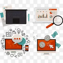 矢量商务素材电脑数据金融商业-空若网 矢量商务素材电脑数据金融商业-空若网