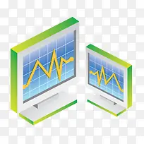 矢量数据分析百分比折线图-空若网 矢量数据分析百分比折线图-空若网