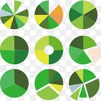 矢量创意设计饼形数据分布说明图-空若网 矢量创意设计饼形数据分布说明图-空若网