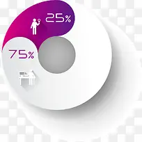 矢量两段圆环形数据图-空若网 矢量两段圆环形数据图-空若网