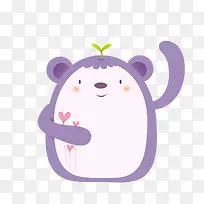 蓝色卡通动物-空若网 蓝色卡通动物-空若网