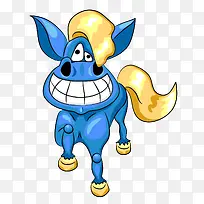 卡通蓝色的马-空若网 卡通蓝色的马-空若网