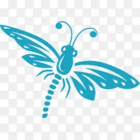 蓝色蜻蜓矢量图-空若网 蓝色蜻蜓矢量图-空若网