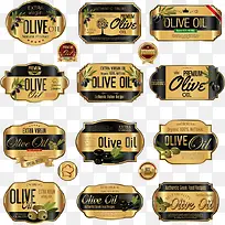 矢量金色橄榄标签-空若网 矢量金色橄榄标签-空若网