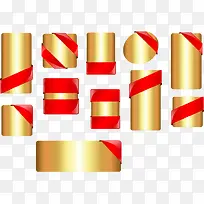 矢量金色标签-空若网 矢量金色标签-空若网