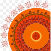 橙色民族风圆圈-空若网 橙色民族风圆圈-空若网