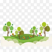 矢量树和花-空若网 矢量树和花-空若网