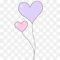 卡通手绘红心气球-空若网 卡通手绘红心气球-空若网