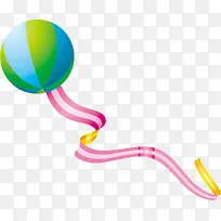 卡通彩色彩带圆球-空若网 卡通彩色彩带圆球-空若网
