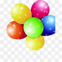 卡通彩色星光气球-空若网 卡通彩色星光气球-空若网