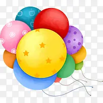 彩色可爱卡通气球-空若网 彩色可爱卡通气球-空若网