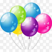 彩色卡通星星气球-空若网 彩色卡通星星气球-空若网