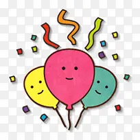 彩色卡通气球笑脸-空若网 彩色卡通气球笑脸-空若网