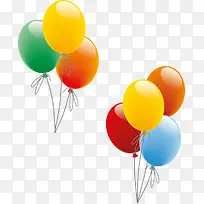 飞扬彩色气球束-空若网 飞扬彩色气球束-空若网