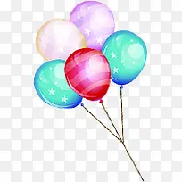 卡通彩色飞舞气球-空若网 卡通彩色飞舞气球-空若网