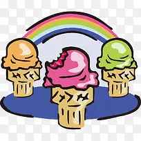 卡通手绘冰淇淋图案-空若网 卡通手绘冰淇淋图案-空若网