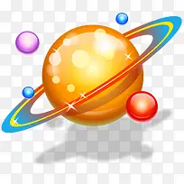 彩色卡通星球元素-空若网 彩色卡通星球元素-空若网
