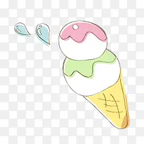 手绘冰淇淋-空若网 手绘冰淇淋-空若网