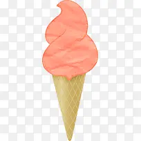 橙色卡通冰淇淋-空若网 橙色卡通冰淇淋-空若网