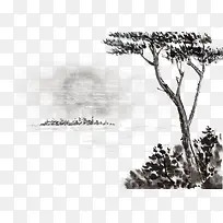 水墨山水树-空若网 水墨山水树-空若网