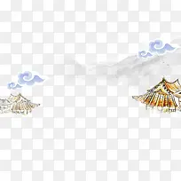 手绘大山风景素材-空若网 手绘大山风景素材-空若网