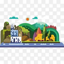 手绘山水-空若网 手绘山水-空若网