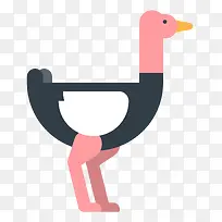 扁平化鸵鸟图标-空若网 扁平化鸵鸟图标-空若网