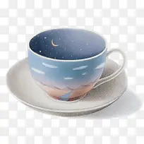 手绘卡通唯美星空图案杯子-空若网 手绘卡通唯美星空图案杯子-空若网