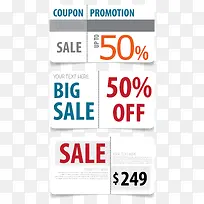 扁平化销售打折矢量图-空若网 扁平化销售打折矢量图-空若网