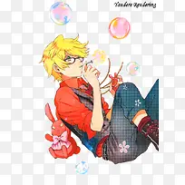 彩色绚丽气泡男生-空若网 彩色绚丽气泡男生-空若网