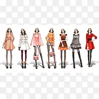 手绘服装设计美女时装素材-空若网 手绘服装设计美女时装素材-空若网