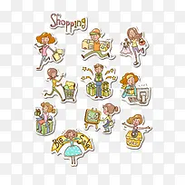 购物插画-空若网 购物插画-空若网