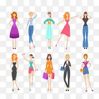 卡通时尚人物-空若网 卡通时尚人物-空若网