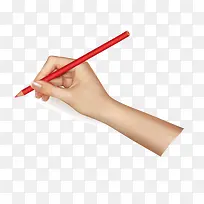 写字的手矢量图-空若网 写字的手矢量图-空若网