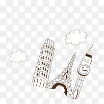 ÊÖ»æÖÓÂ¥°£·Æ¶ûÌúËþ-¿ÕÈôÍø ÊÖ»æÖÓÂ¥°£·Æ¶ûÌúËþ-¿ÕÈôÍø