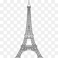 手绘巴黎埃菲尔铁塔-空若网 手绘巴黎埃菲尔铁塔-空若网