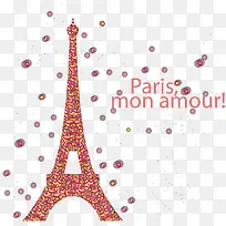 矢量手绘巴黎铁塔-空若网 矢量手绘巴黎铁塔-空若网