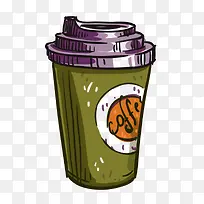 彩色手绘咖啡杯子-空若网 彩色手绘咖啡杯子-空若网