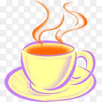 手绘黄色杯子图片-空若网 手绘黄色杯子图片-空若网